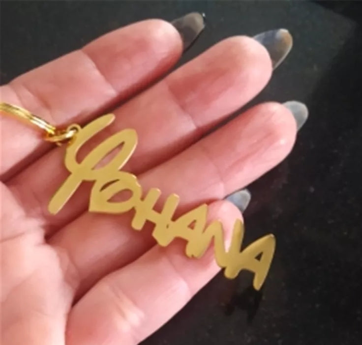 Stainless Steel Carved Name Locket