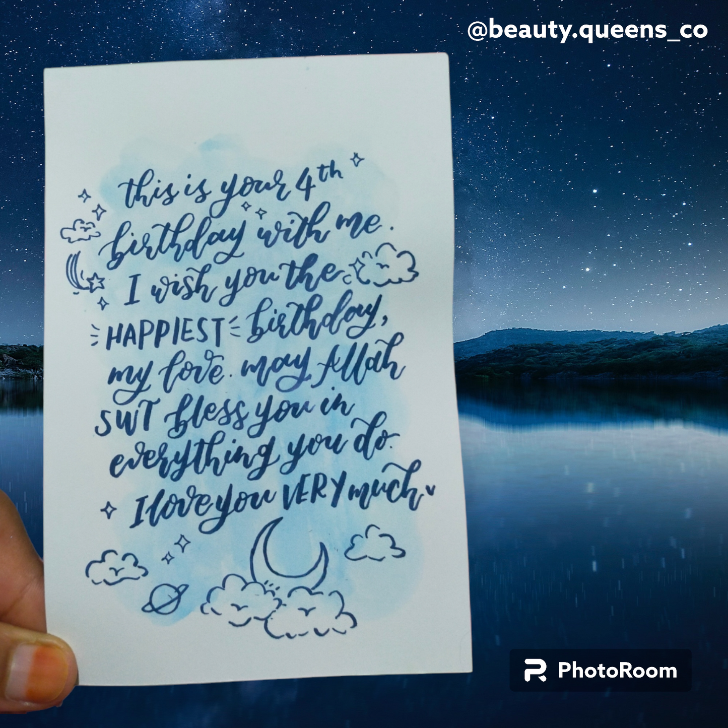 Calligraphy Postcard and Flipcard
