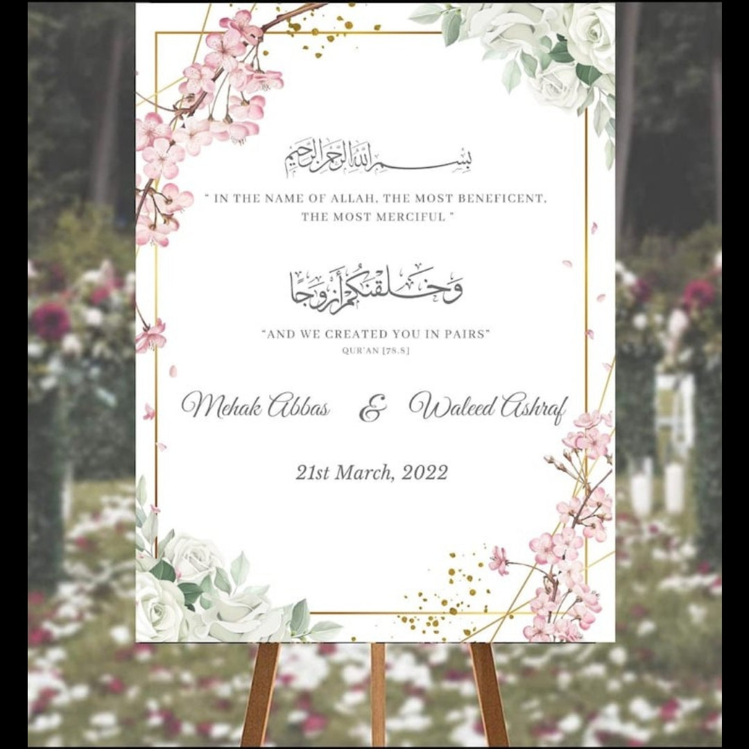 Foam Board Wedding Advert Signage