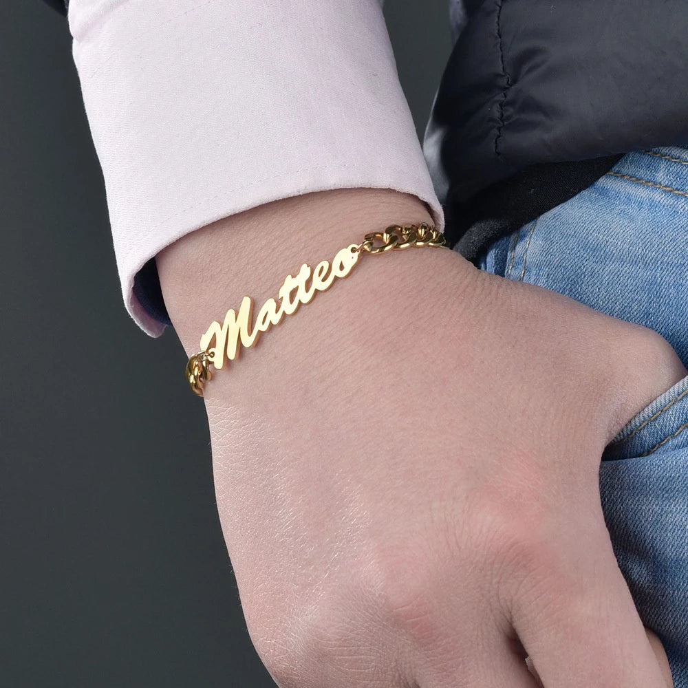 Stainless Steel Carved Name Locket