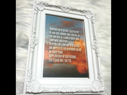 A5 White Ceramic Frame