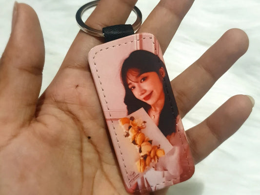 PU Luggage Tag Keyring